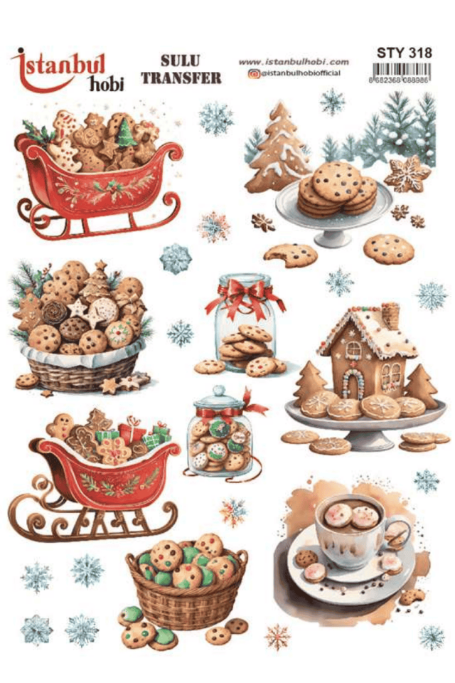 Sulu Transfer Yılbaşı Desen Seri STY318