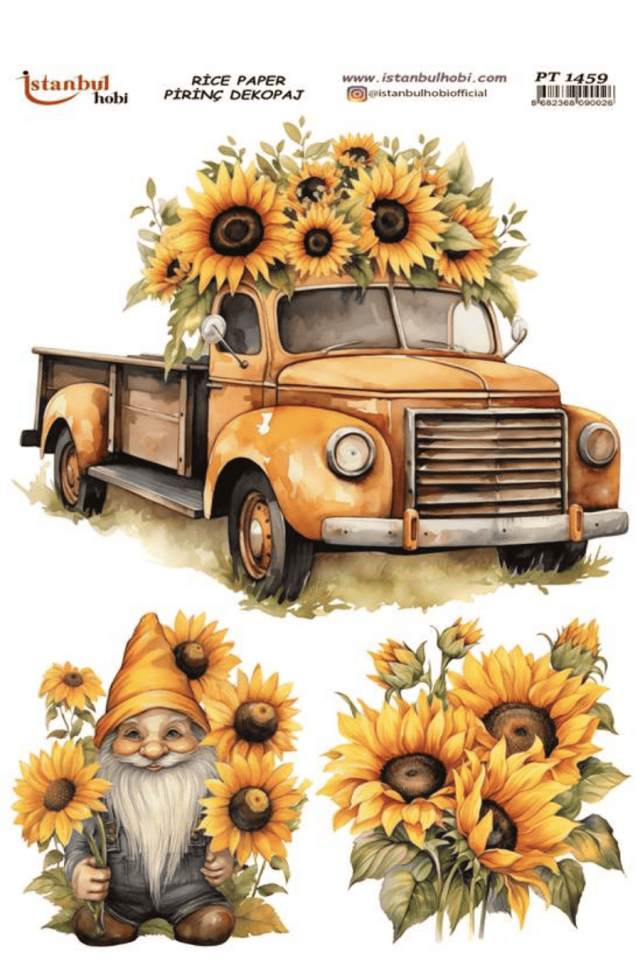 Pirinç Dekopaj Ayçiçek Serisi PT-1459