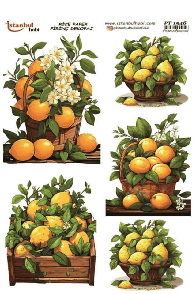 Pirinç Dekopaj Limon Serisi PT-1546 30x42cm