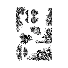 Yaprak Model A4 Stencil Şablon AS478