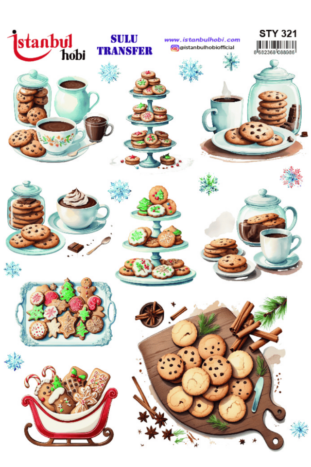 Sulu Transfer Yılbaşı Desen Seri STY321