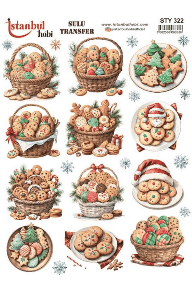 Sulu Transfer Yılbaşı Desen Seri STY322