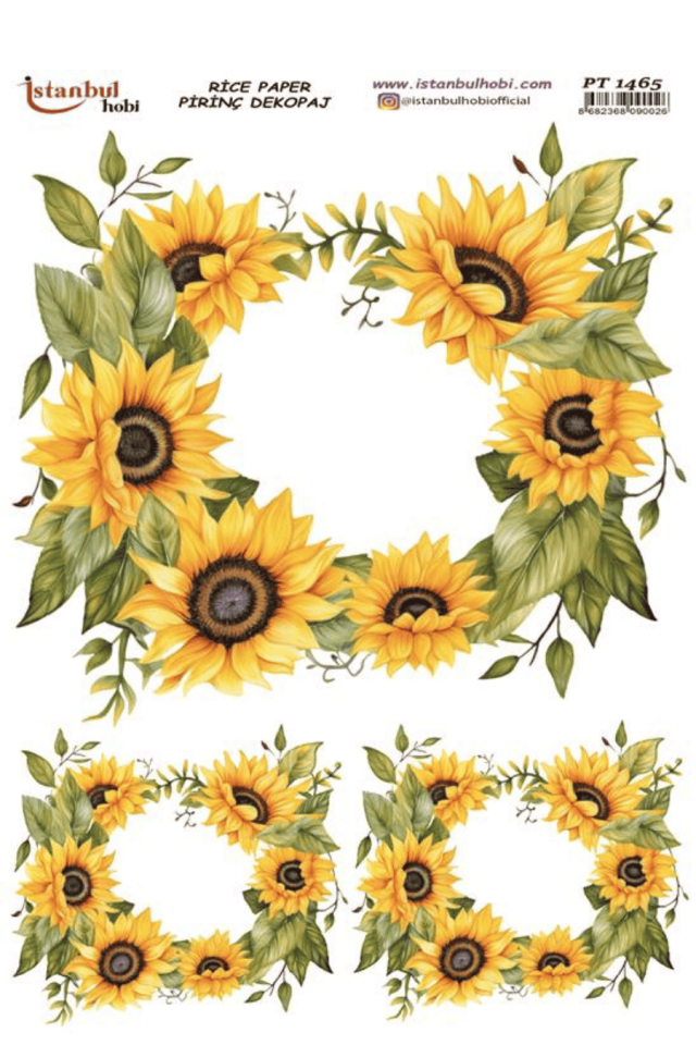 Pirinç Dekopaj Ayçiçek Serisi PT-1465