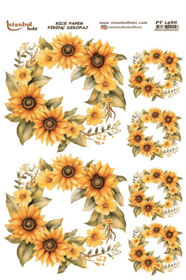 Pirinç Dekopaj Ayçiçek Serisi PT-1466