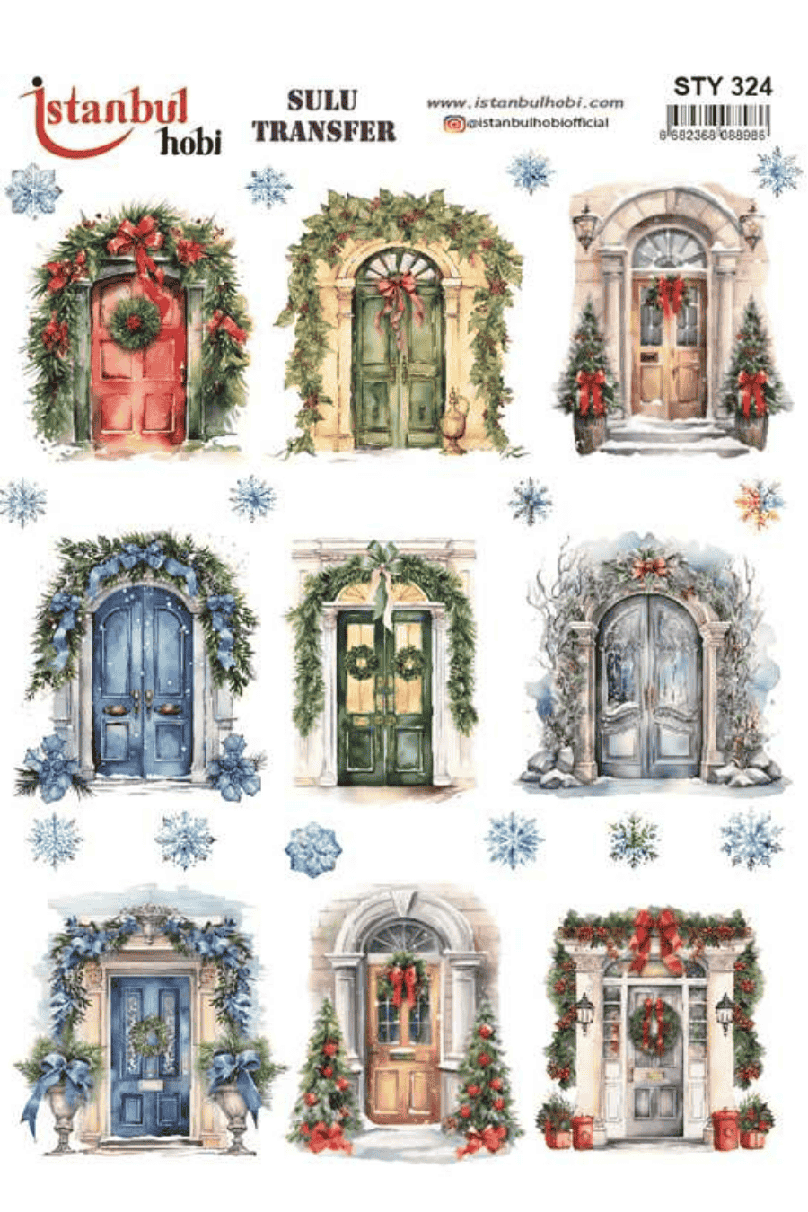 Sulu Transfer Yılbaşı Desen Seri STY324