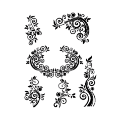 Yaprak Model A4 Stencil Şablon AS474