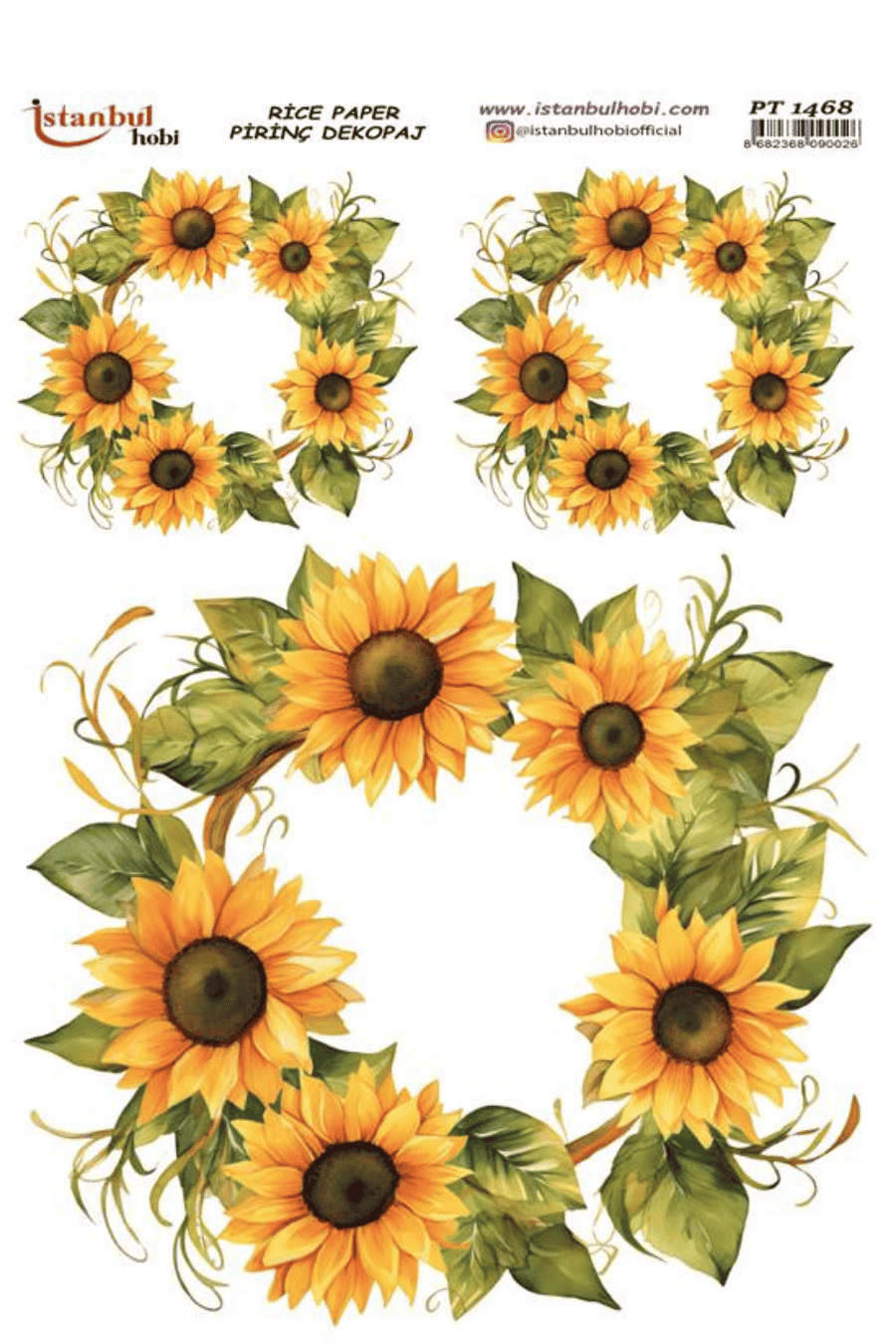 Pirinç Dekopaj Ayçiçek Serisi PT-1468