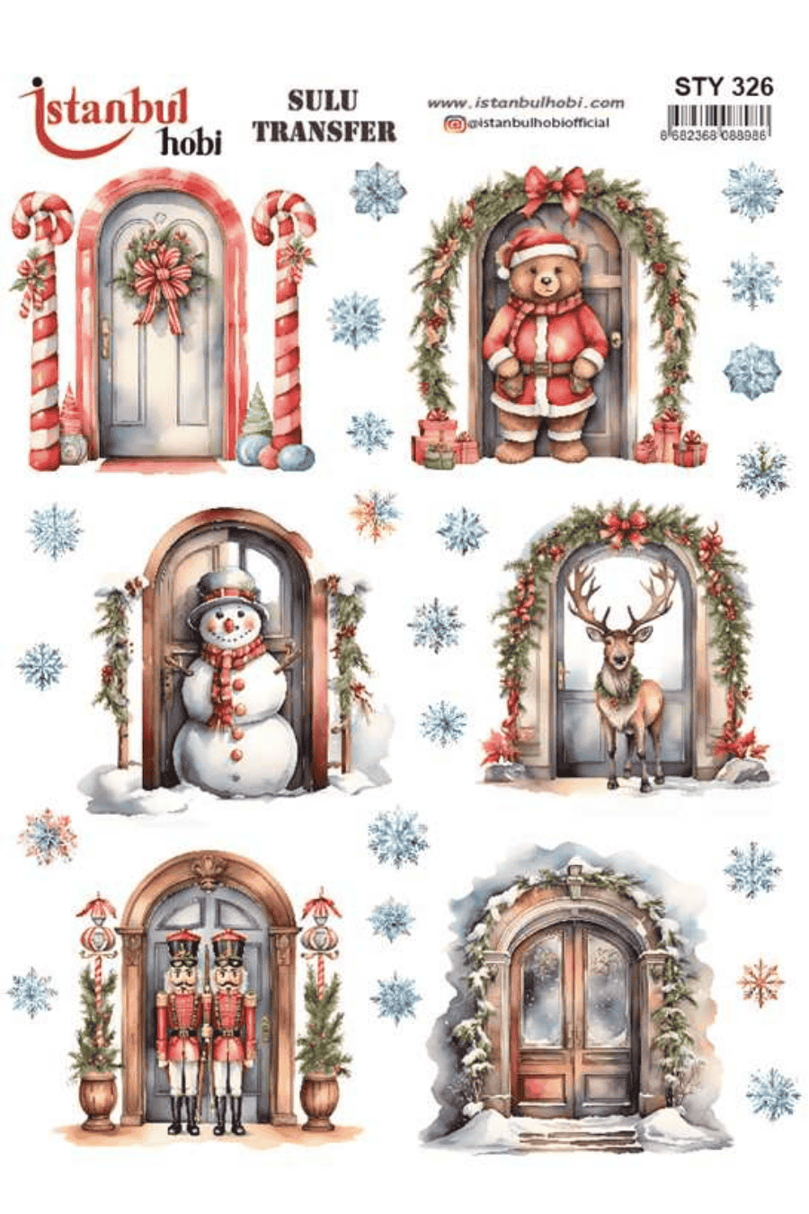 Sulu Transfer Yılbaşı Desen Seri STY326