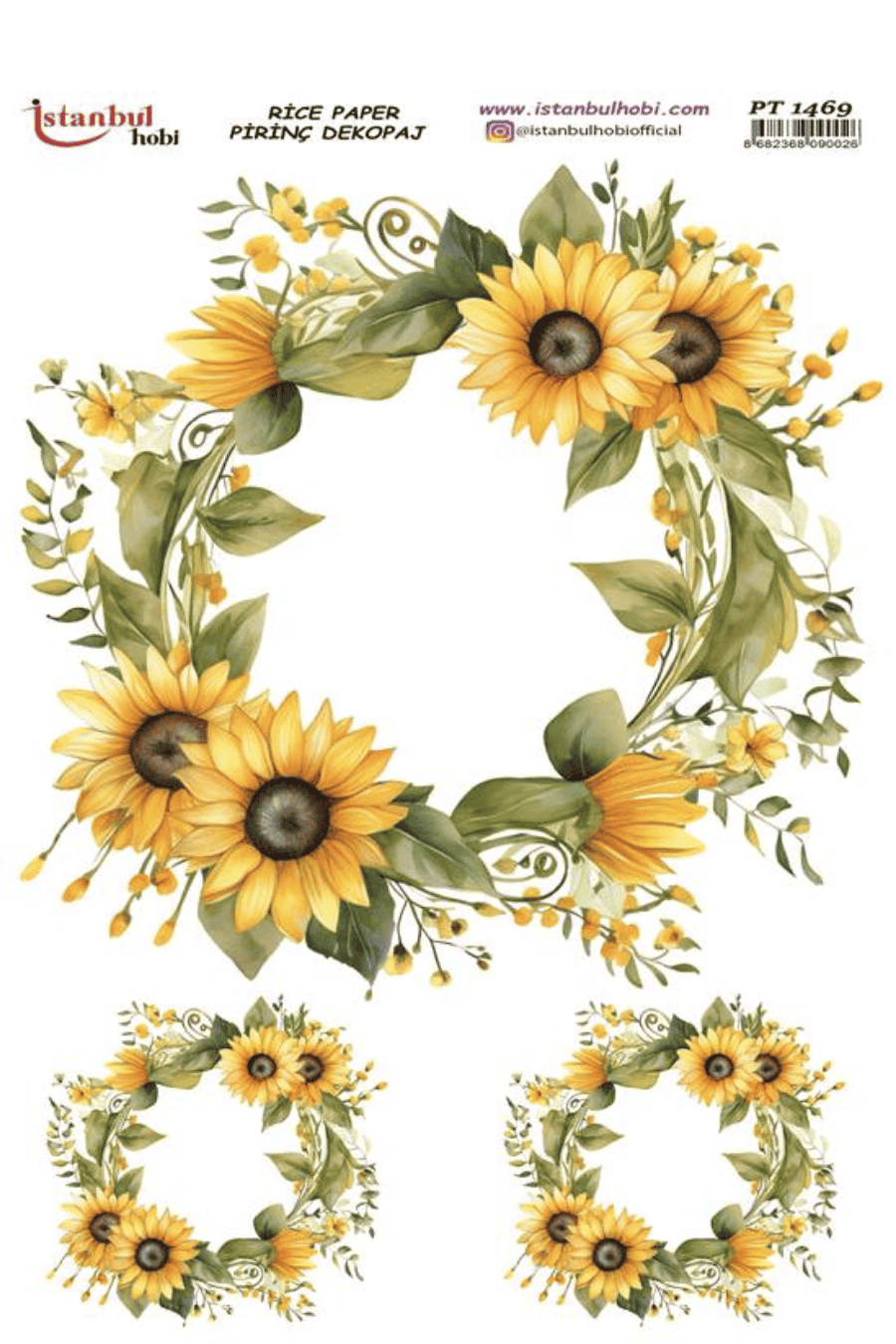Pirinç Dekopaj Ayçiçek Serisi PT-1469