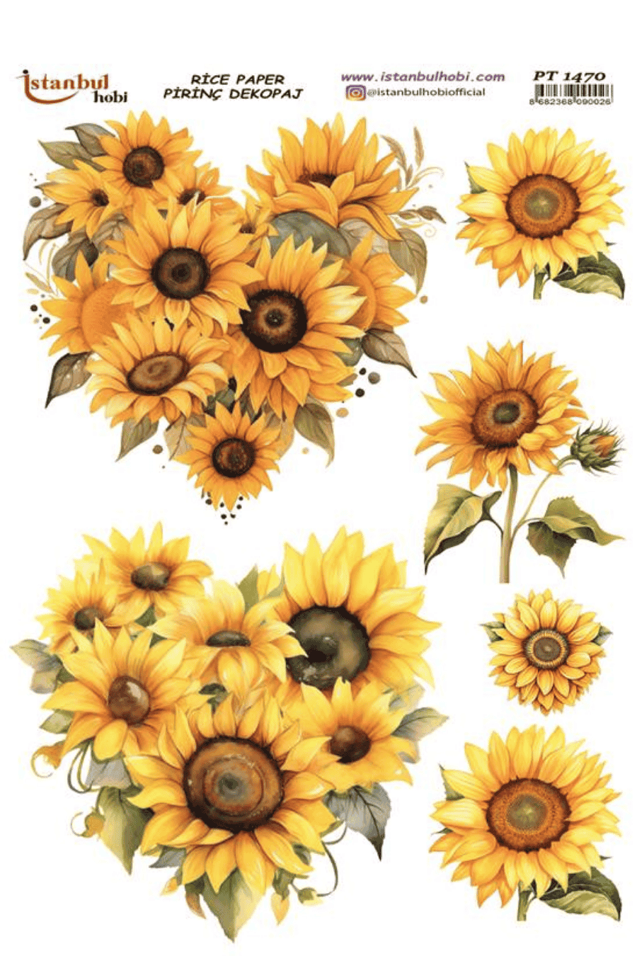 Pirinç Dekopaj Ayçiçek Serisi PT-1470