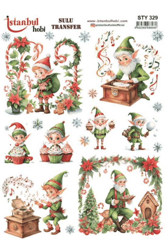 Sulu Transfer Yılbaşı Desen Seri STY329