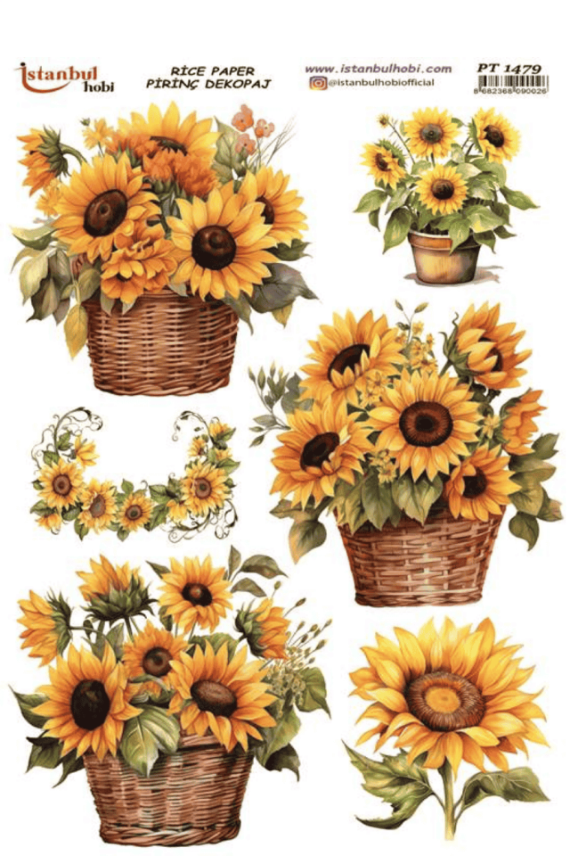 Pirinç Dekopaj Ayçiçek Serisi PT-1479
