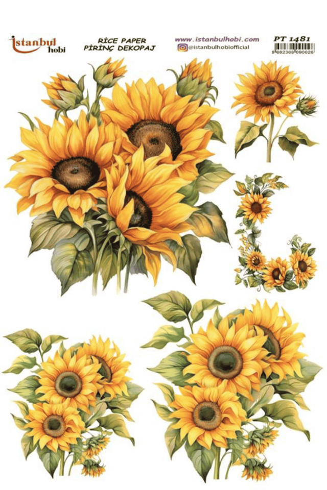 Pirinç Dekopaj Ayçiçek Serisi PT-1481