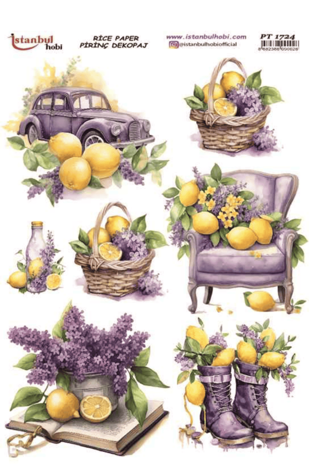 Pirinç Dekopaj Limon Desen PT-1724 30x42cm