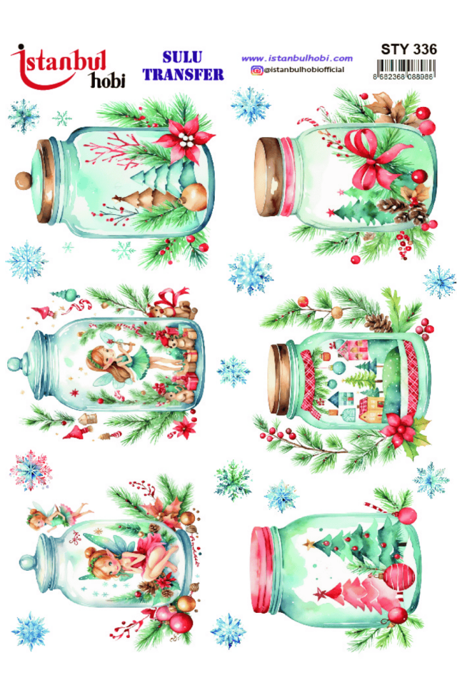 Sulu Transfer Yılbaşı Desen Seri STY336