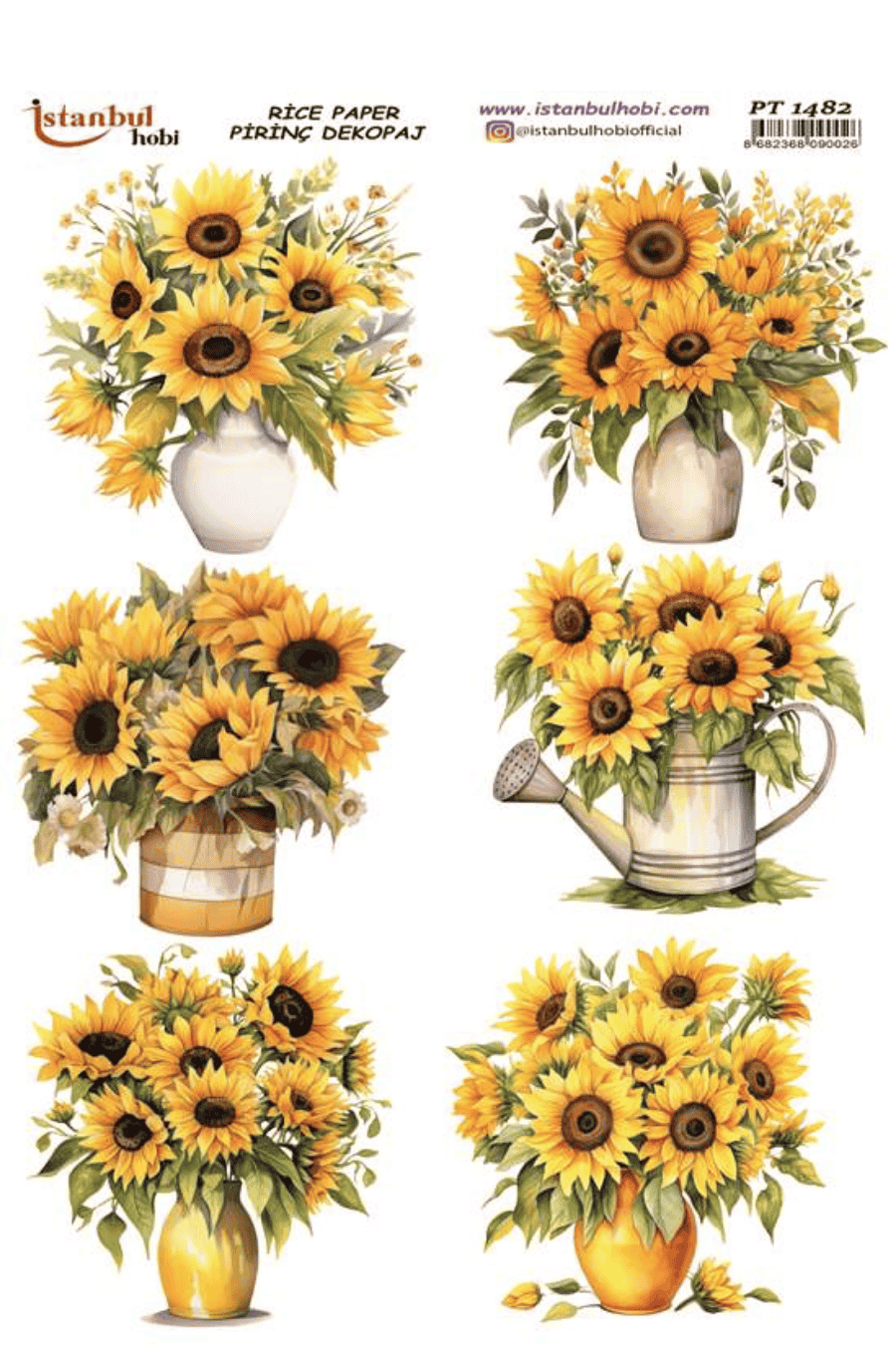 Pirinç Dekopaj Ayçiçek Serisi PT-1482