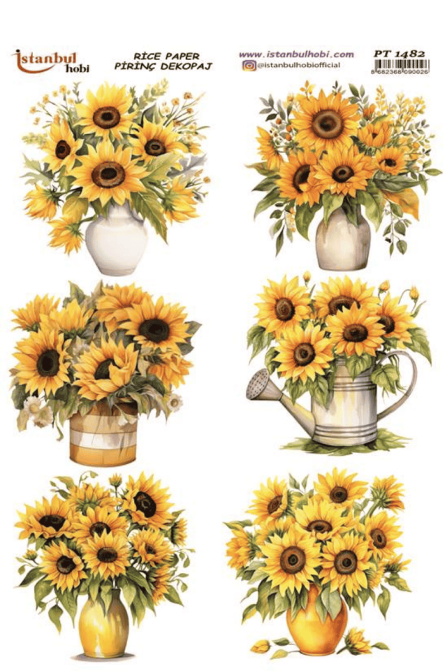 Pirinç Dekopaj Ayçiçek Serisi PT-1482