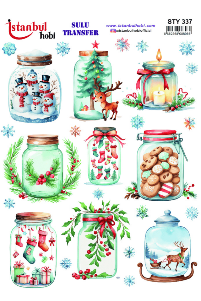 Sulu Transfer Yılbaşı Desen Seri STY337