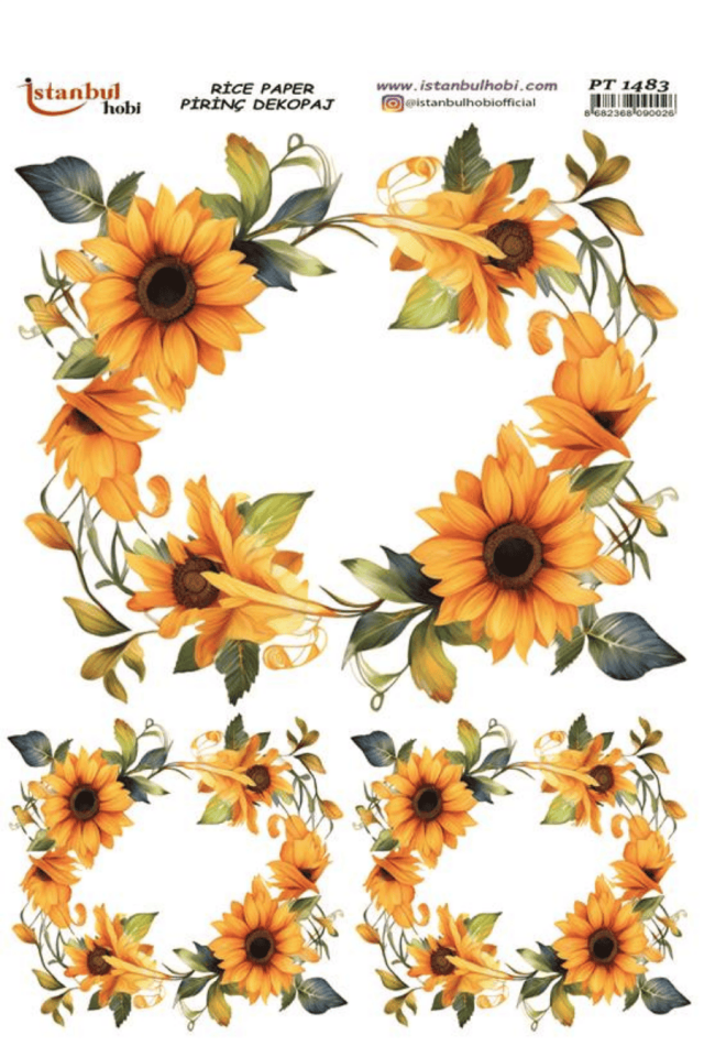 Pirinç Dekopaj Ayçiçek Serisi PT-1483