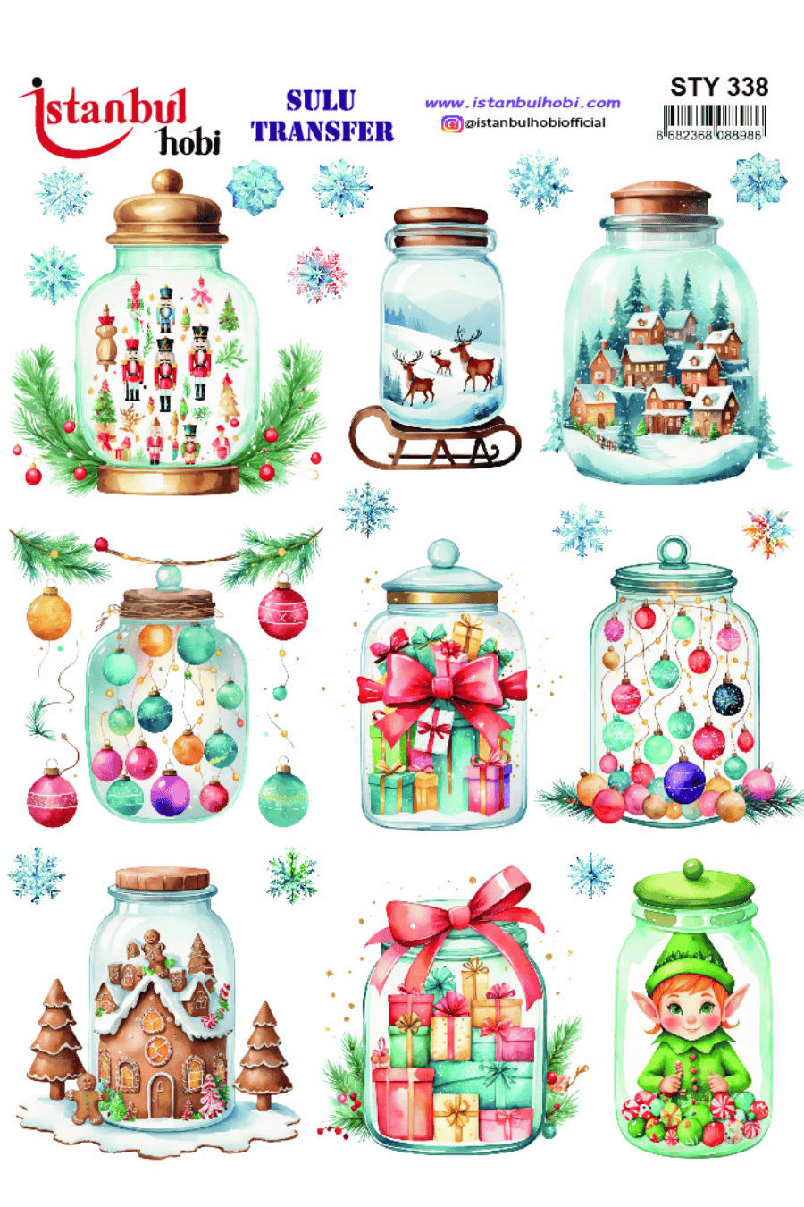 Sulu Transfer Yılbaşı Desen Seri STY338