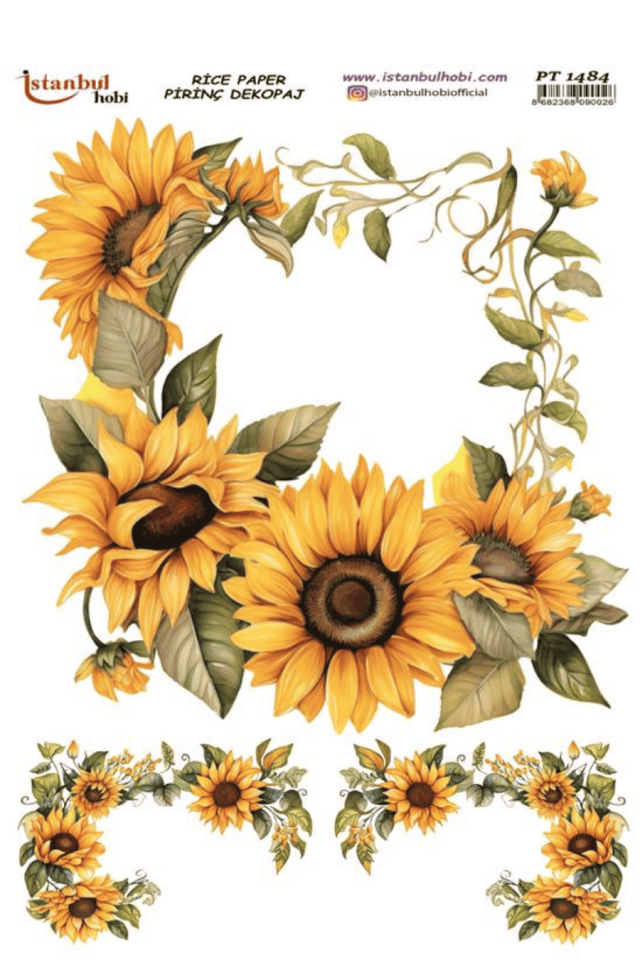 Pirinç Dekopaj Ayçiçek Serisi PT-1484
