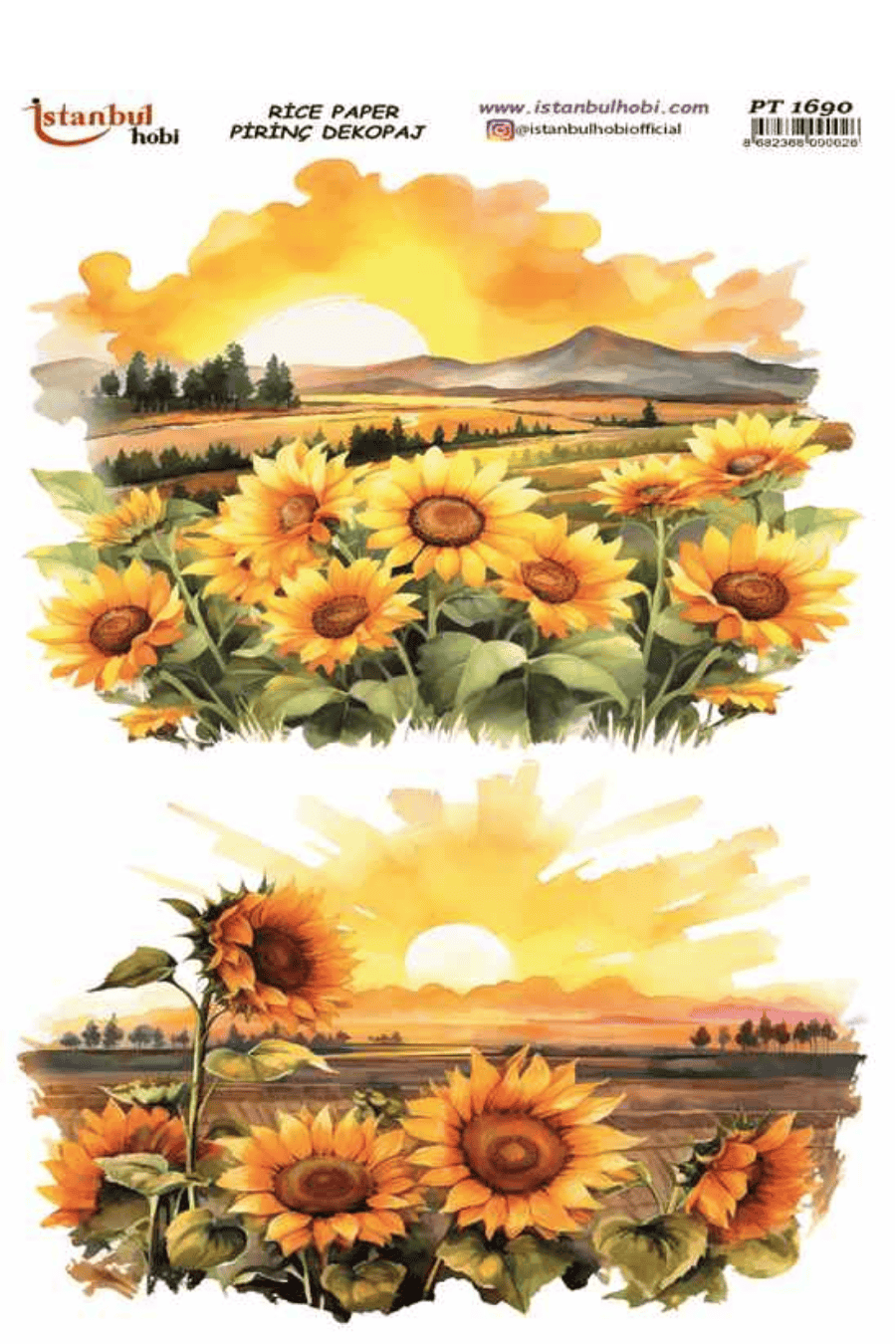 Pirinç Dekopaj Ayçiçek Serisi PT-1690