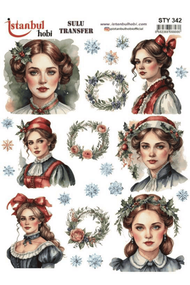 Sulu Transfer Yılbaşı Desen Seri STY342