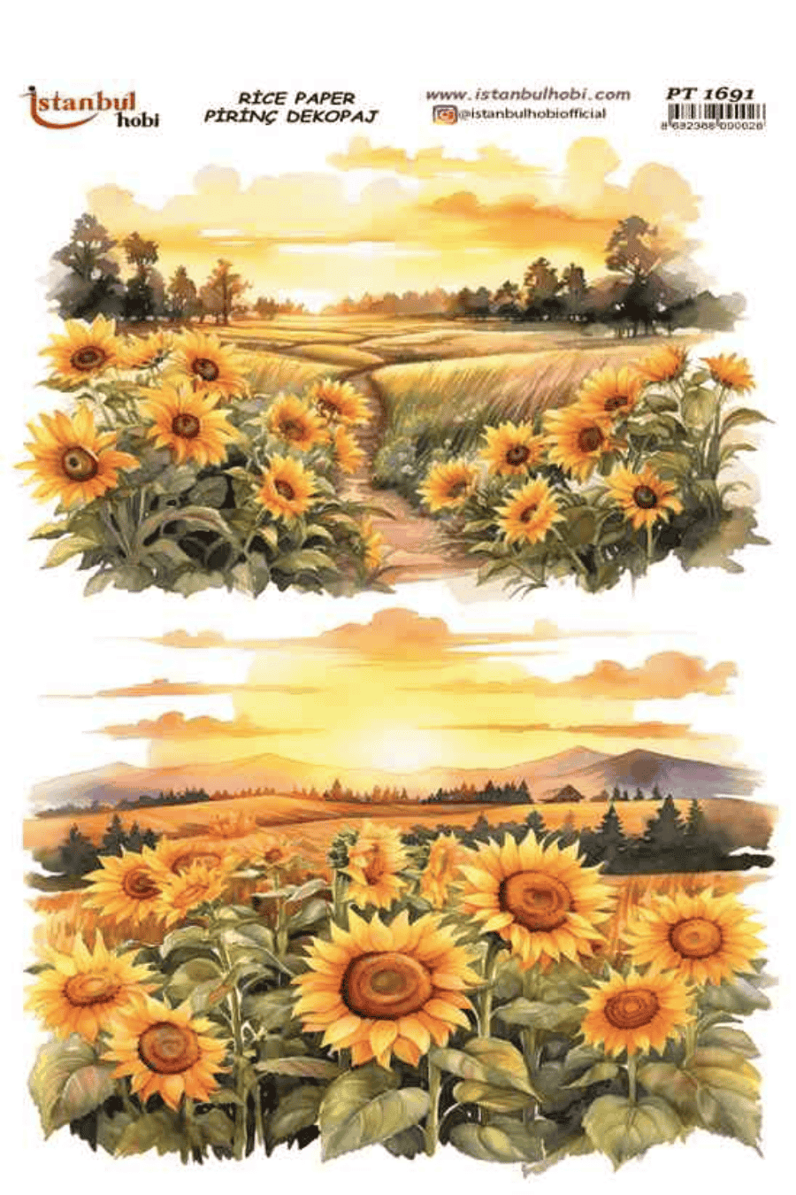 Pirinç Dekopaj Ayçiçek Serisi PT-1691