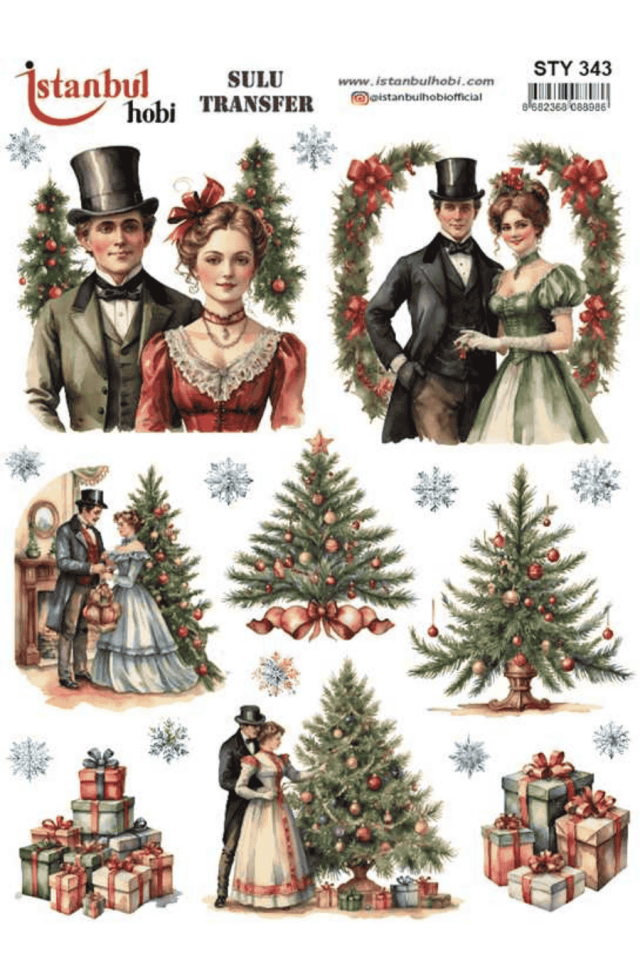 Sulu Transfer Yılbaşı Desen Seri STY343