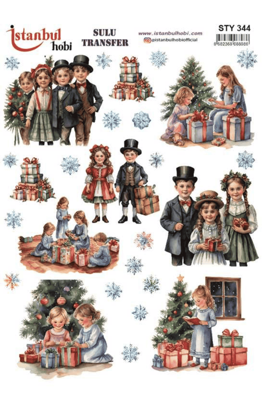 Sulu Transfer Yılbaşı Desen Seri STY344