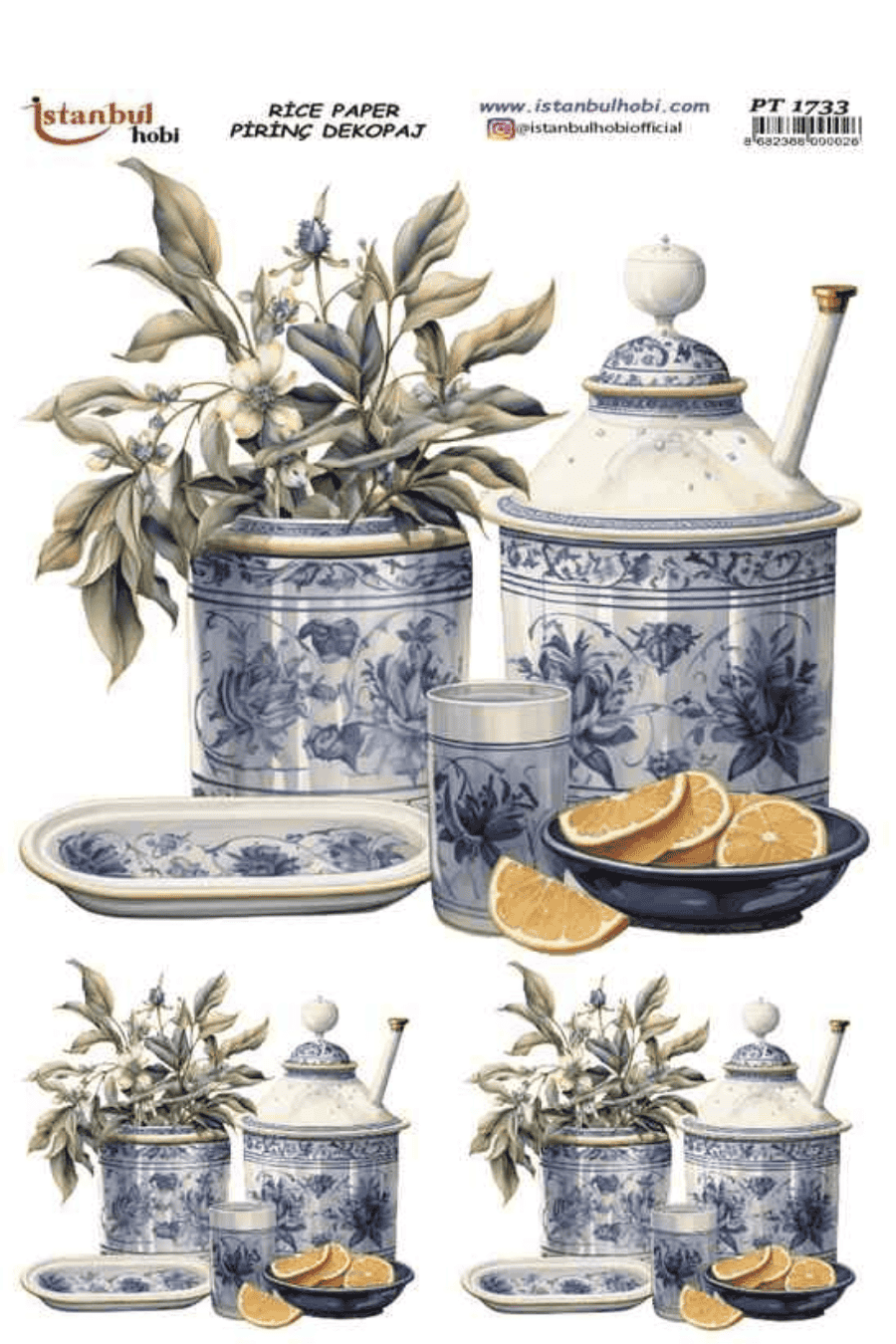 Pirinç Dekopaj Limon Desen PT-1733 30x42cm