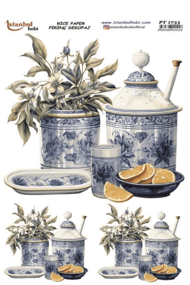 Pirinç Dekopaj Limon Desen PT-1733 30x42cm