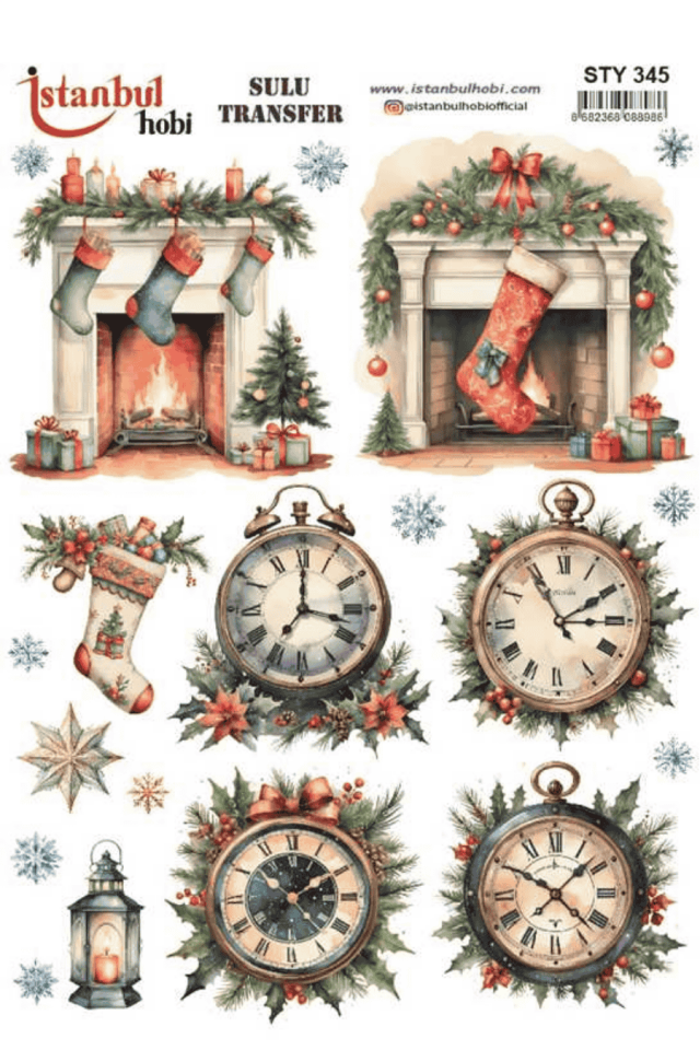 Sulu Transfer Yılbaşı Desen Seri STY345