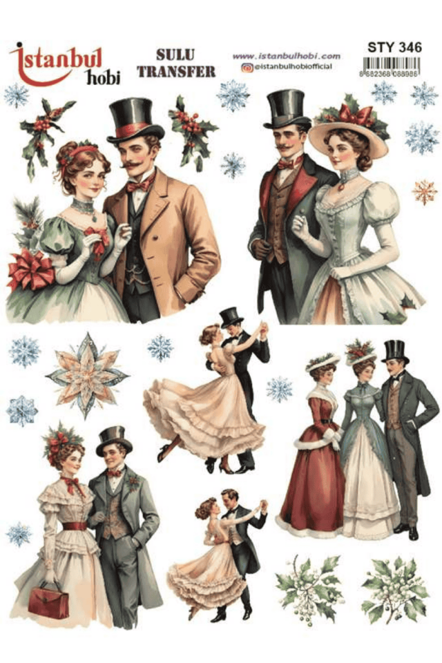 Sulu Transfer Yılbaşı Desen Seri STY346