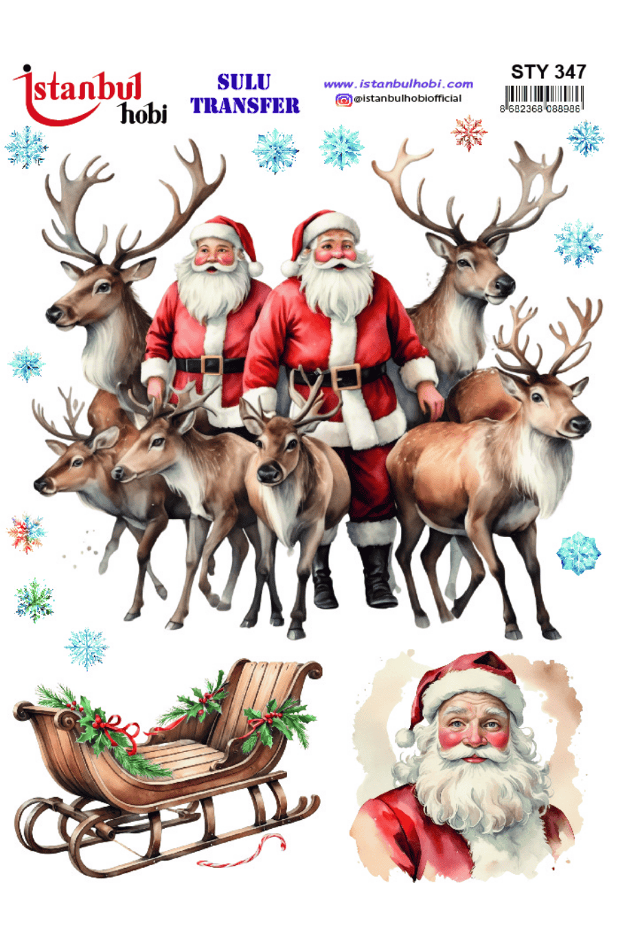 Sulu Transfer Yılbaşı Desen Seri STY347