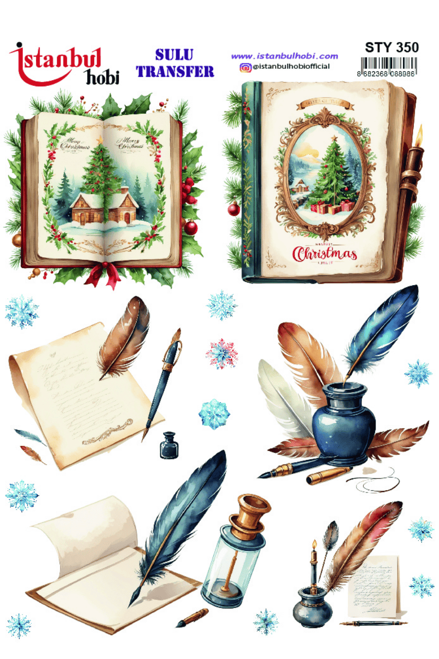 Sulu Transfer Yılbaşı Desen Seri STY350
