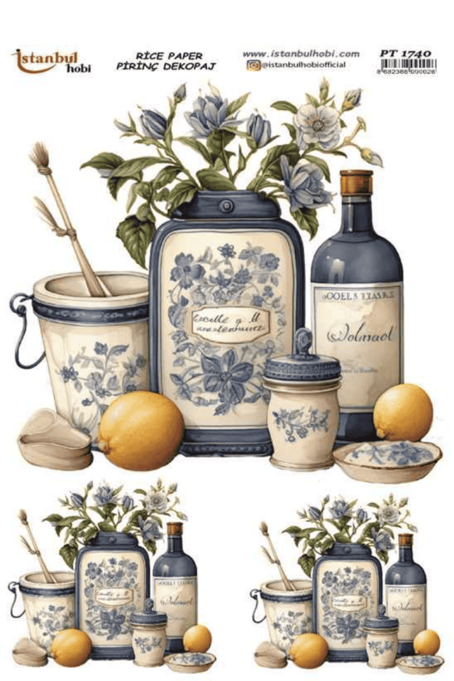 Pirinç Dekopaj Limon Desen PT-1740 30x42cm