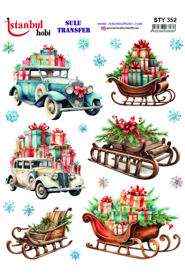 Sulu Transfer Yılbaşı Desen Seri STY352
