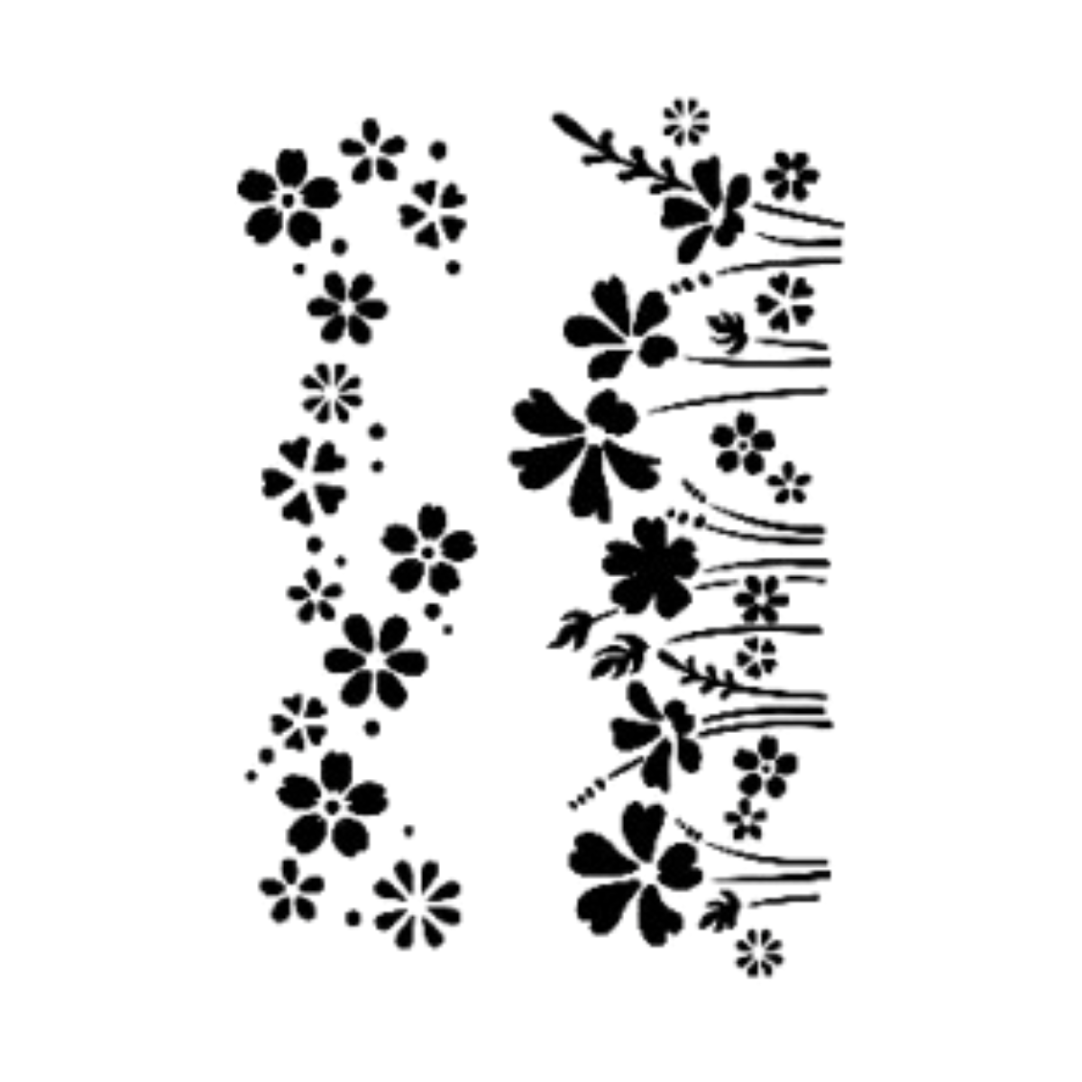 Çiçek Model A4 Stencil Şablon AS447
