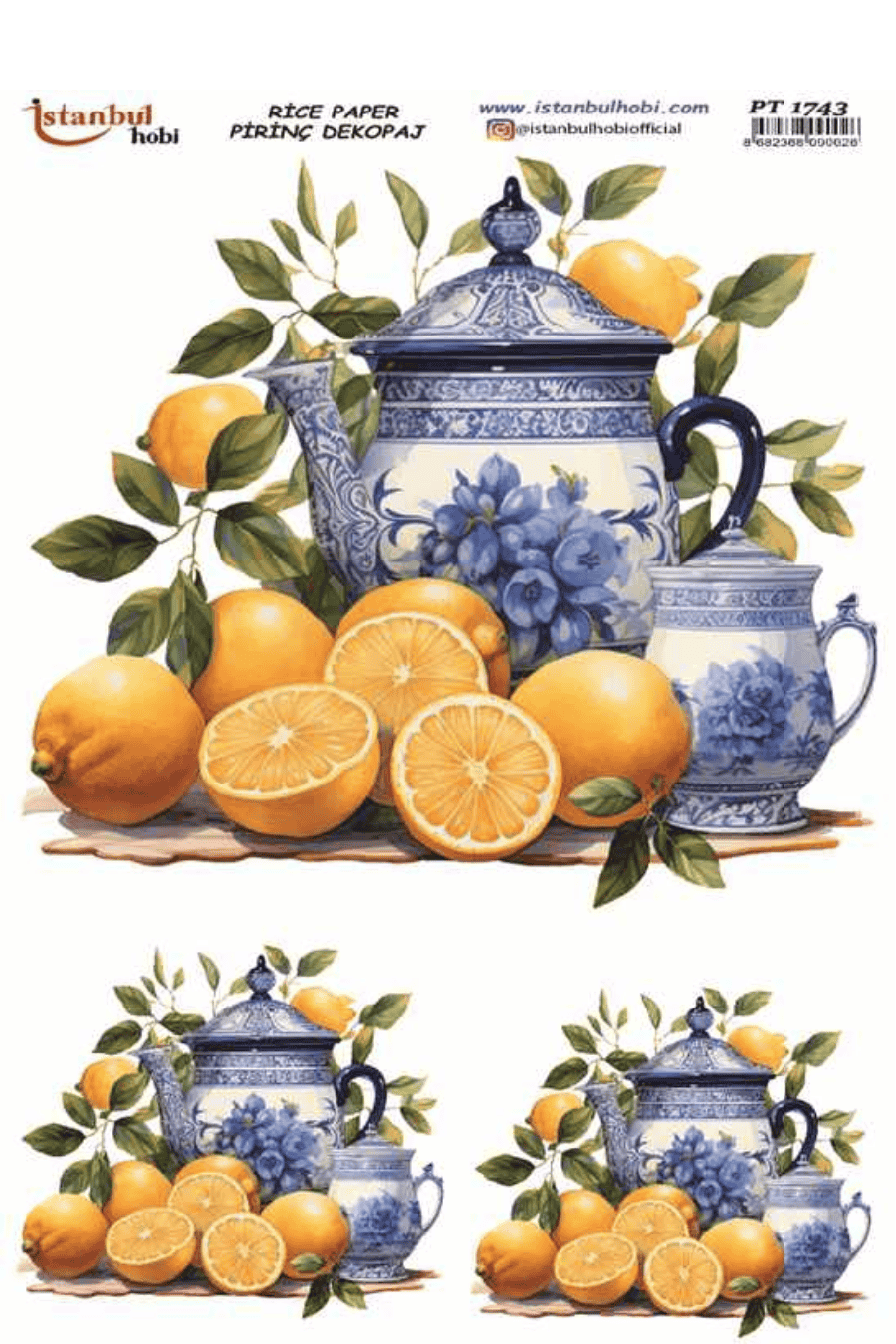 Pirinç Dekopaj Limon Desen PT-1743 30x42