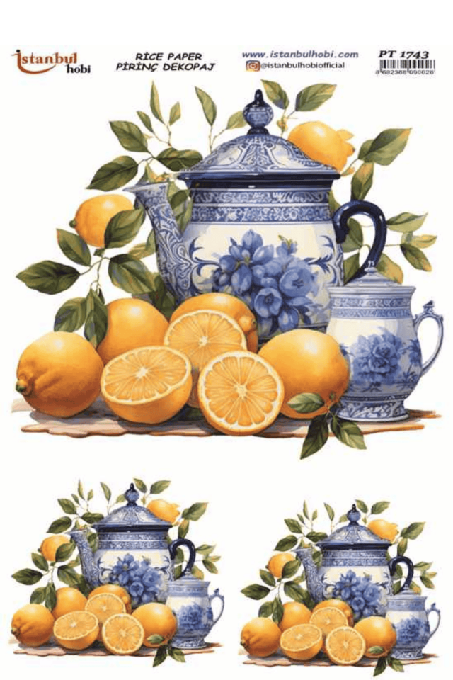 Pirinç Dekopaj Limon Desen PT-1743 30x42