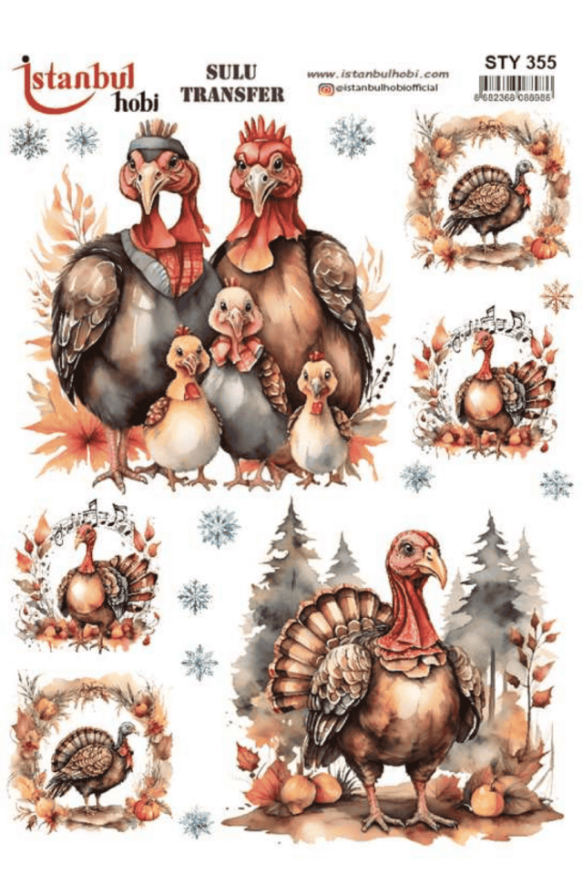 Sulu Transfer Yılbaşı Desen Seri STY355