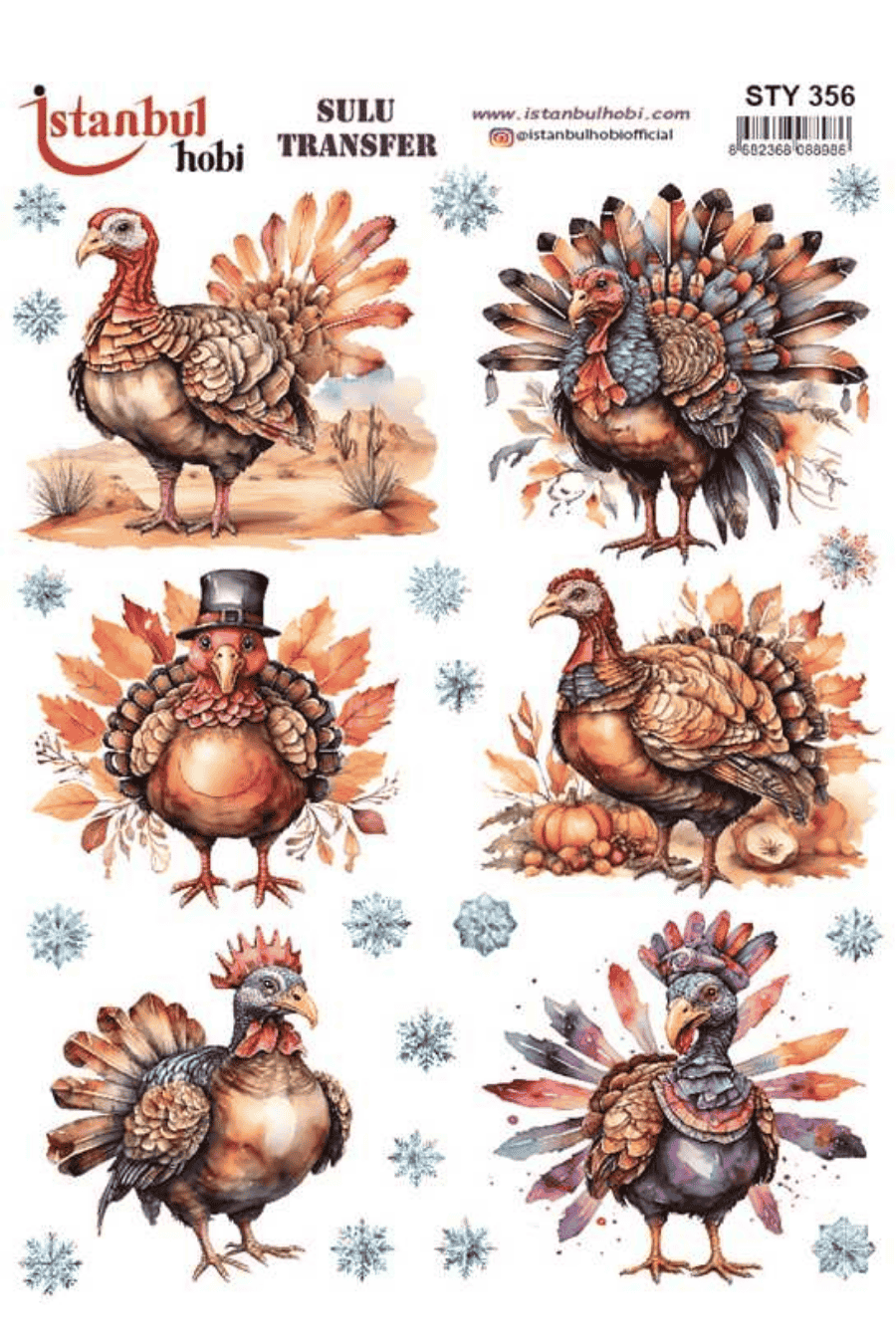 Sulu Transfer Yılbaşı Desen Seri STY356