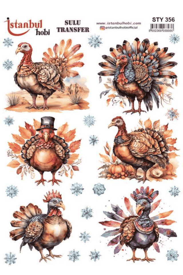 Sulu Transfer Yılbaşı Desen Seri STY356