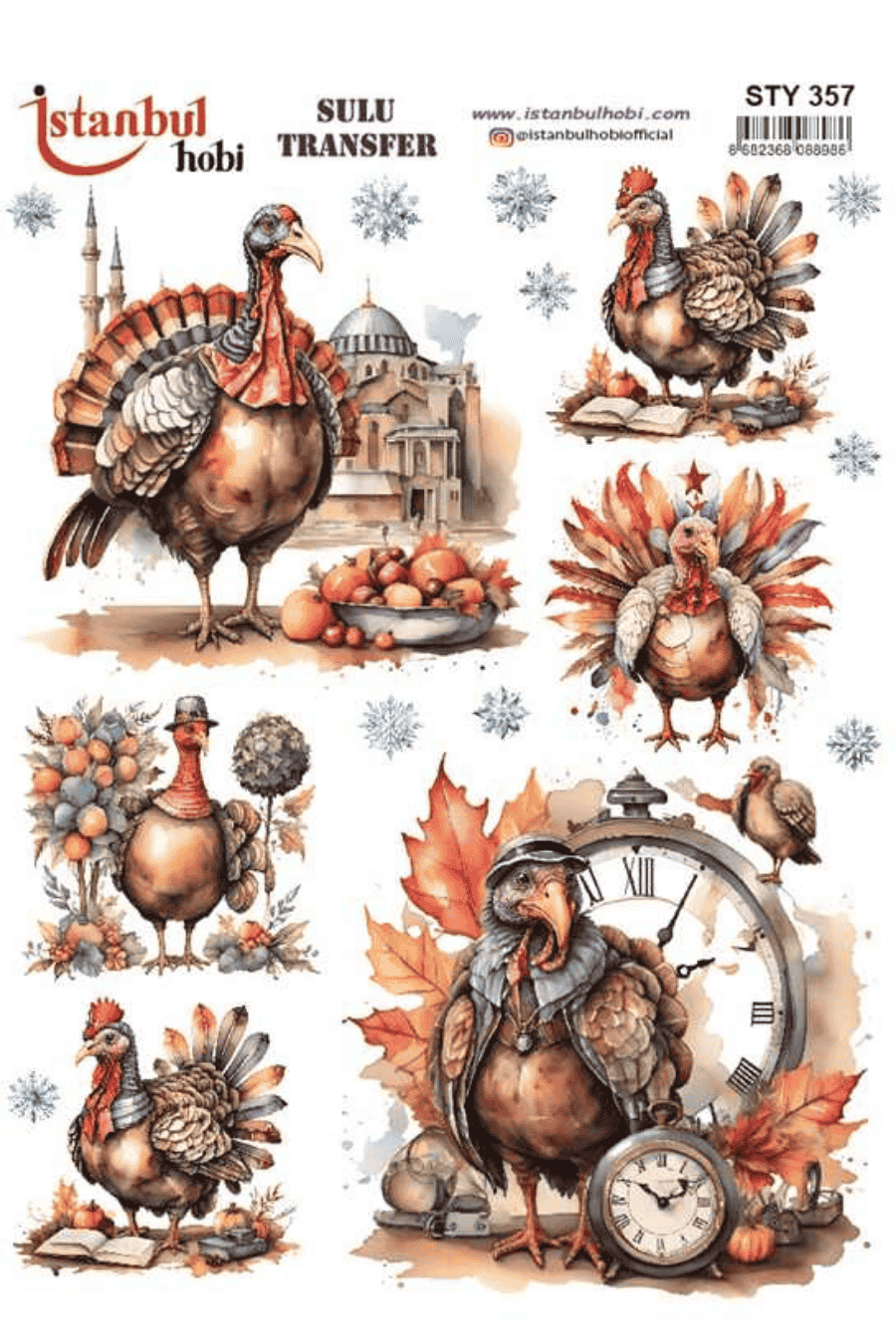 Sulu Transfer Yılbaşı Desen Seri STY357