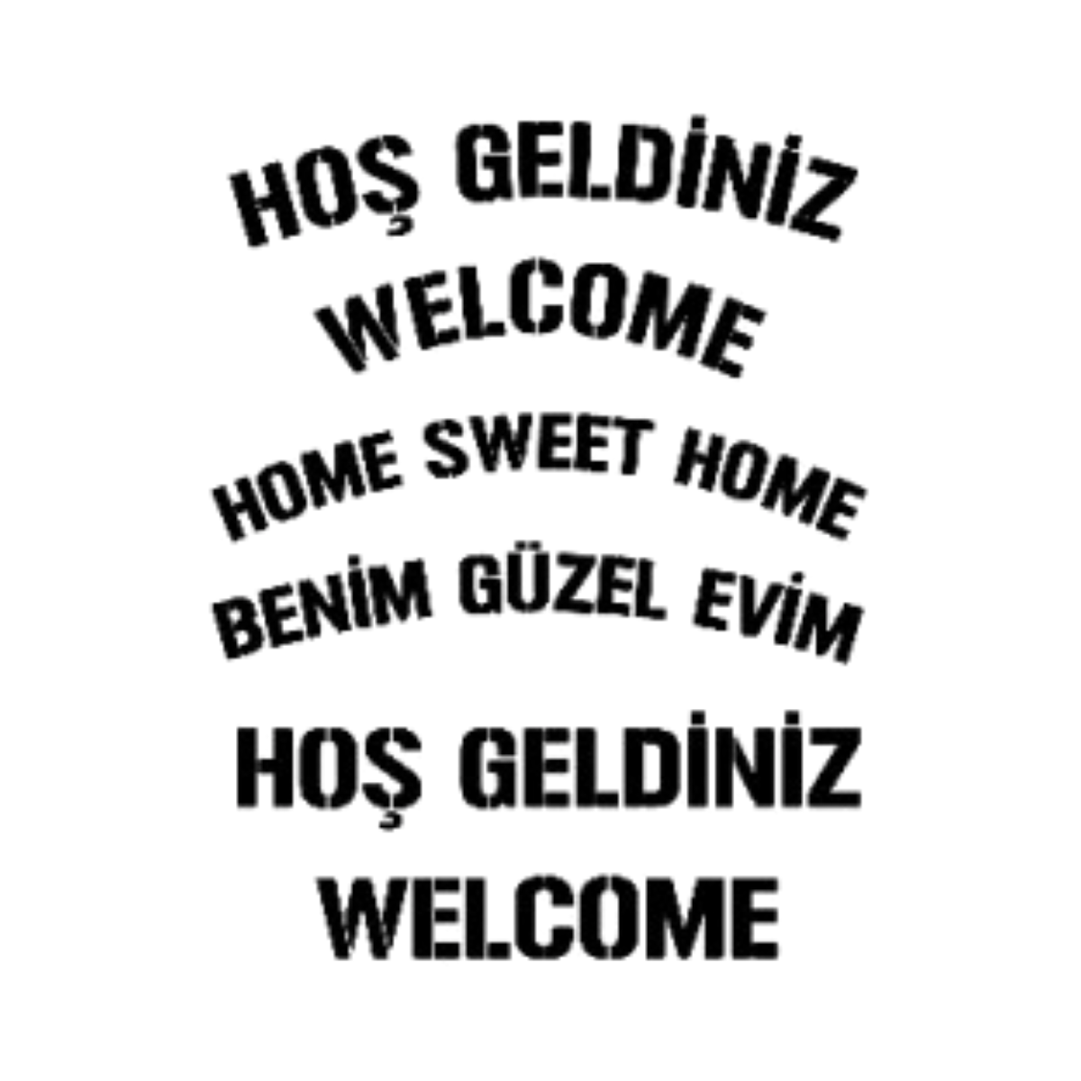 Hoş geldiniz Model A4 Stencil Şablon AS442