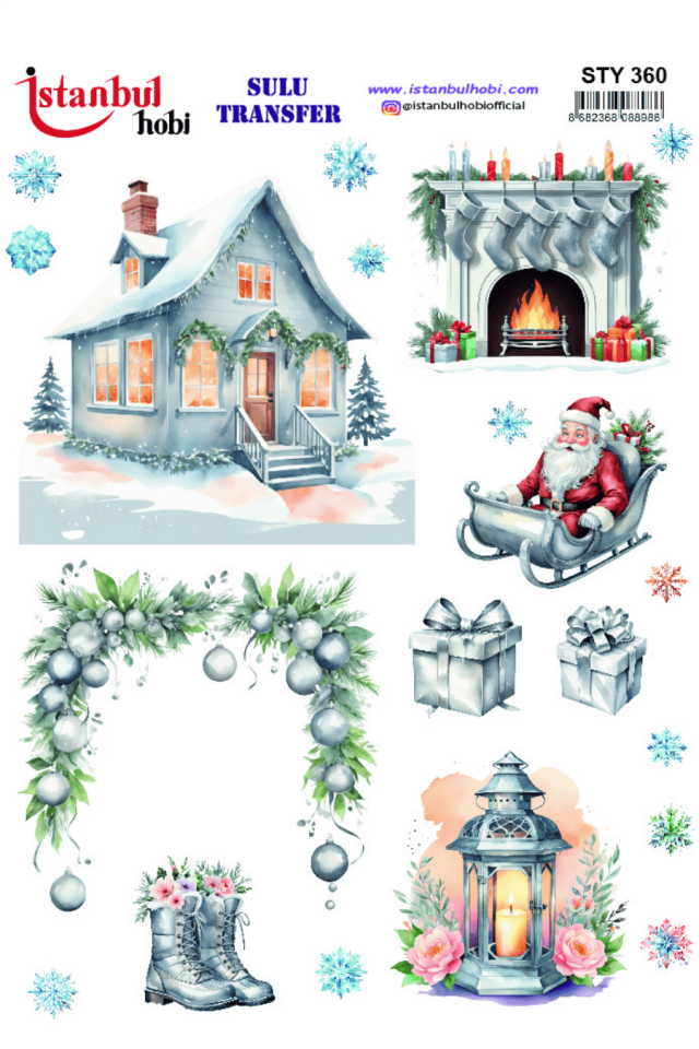 Sulu Transfer Yılbaşı Desen Seri STY360