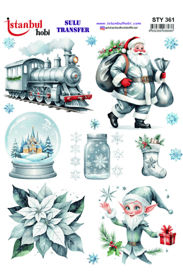 Sulu Transfer Yılbaşı Desen Seri STY361