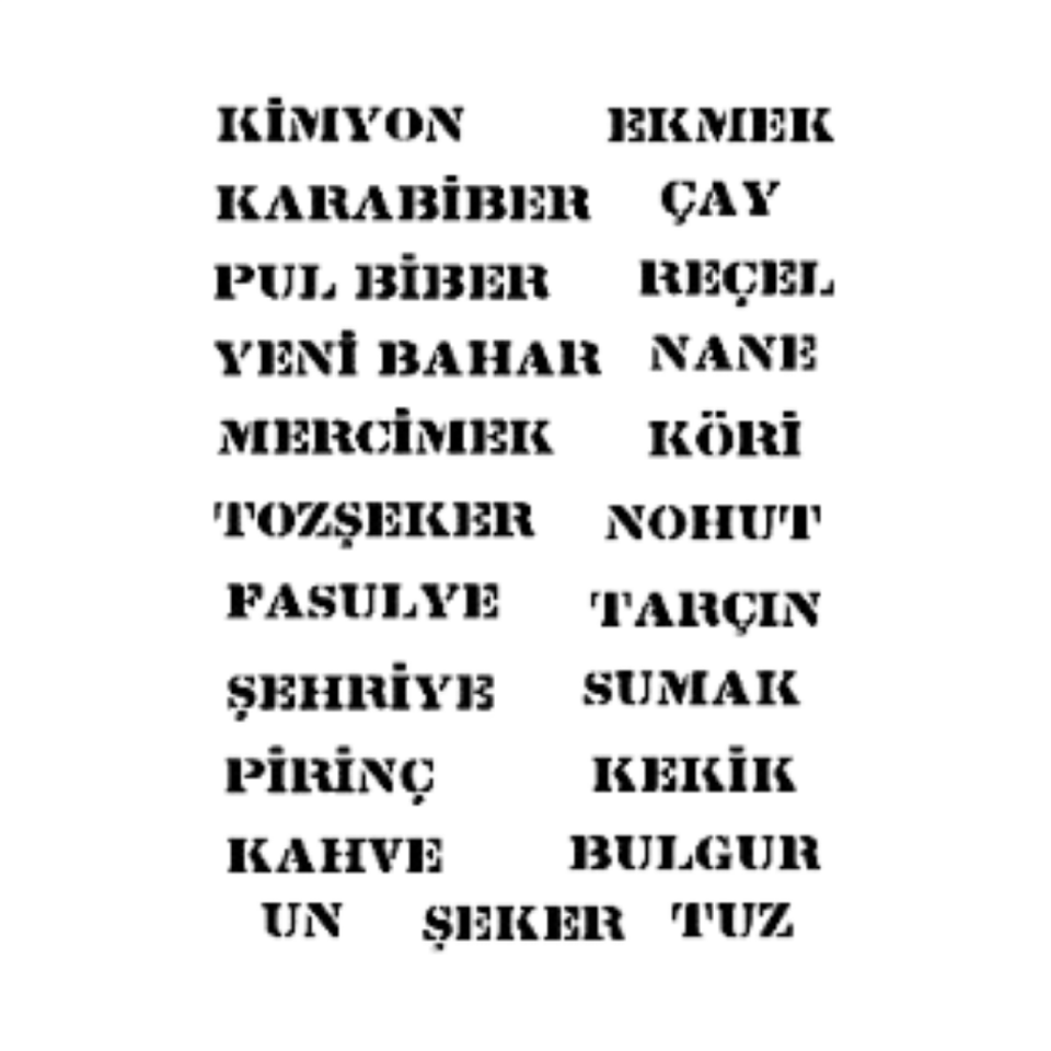 Baharatlık Model A4 Stencil Şablon AS439