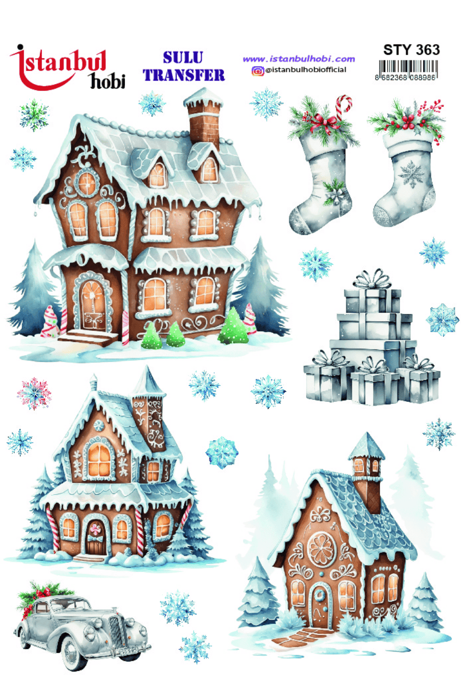 Sulu Transfer Yılbaşı Desen Seri STY363